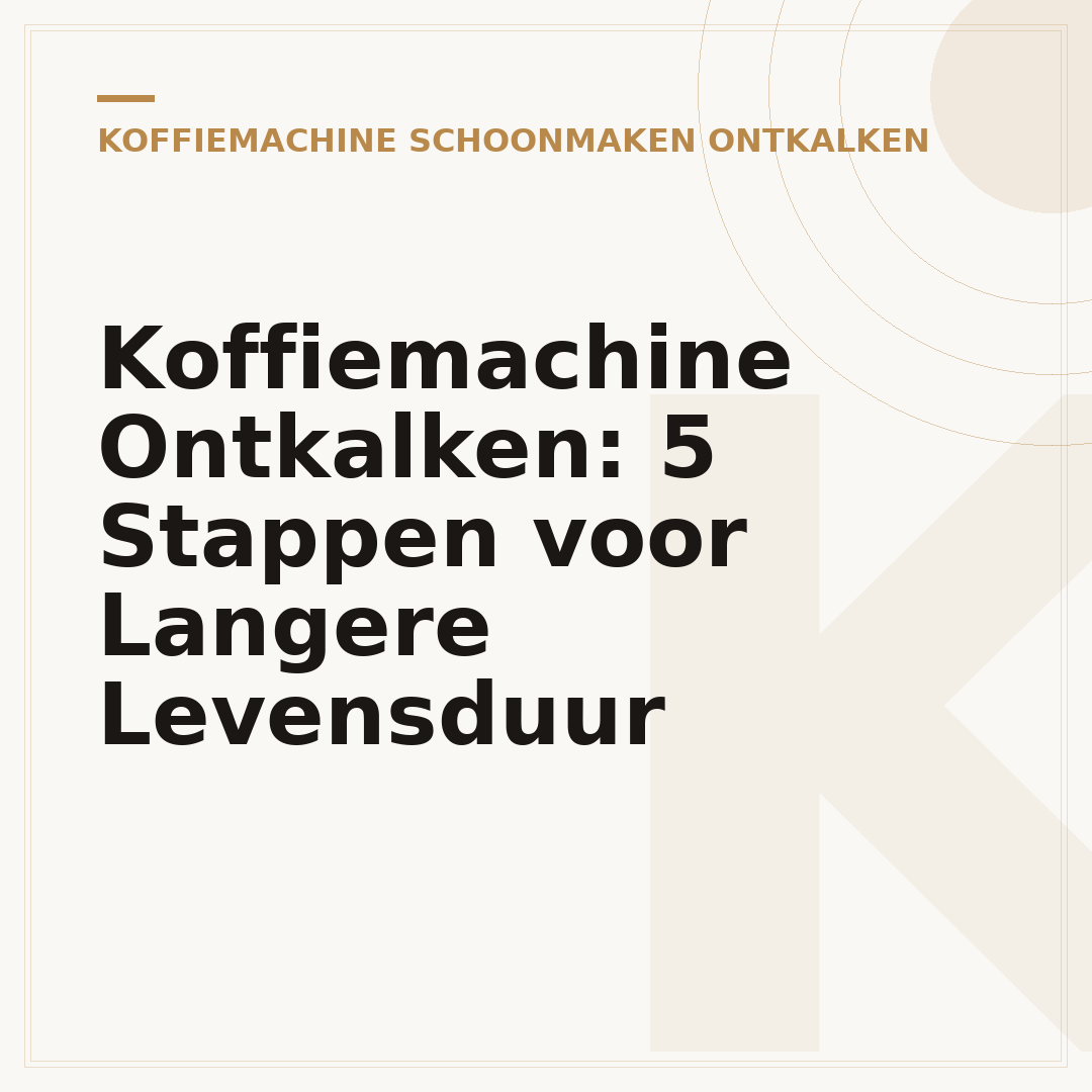 Koffiemachine Ontkalken: 5 Stappen voor Langere Levensduur