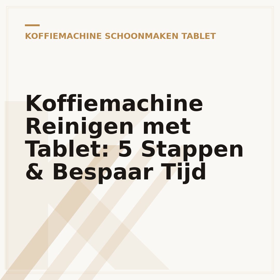 Koffiemachine Reinigen met Tablet: 5 Stappen & Bespaar Tijd