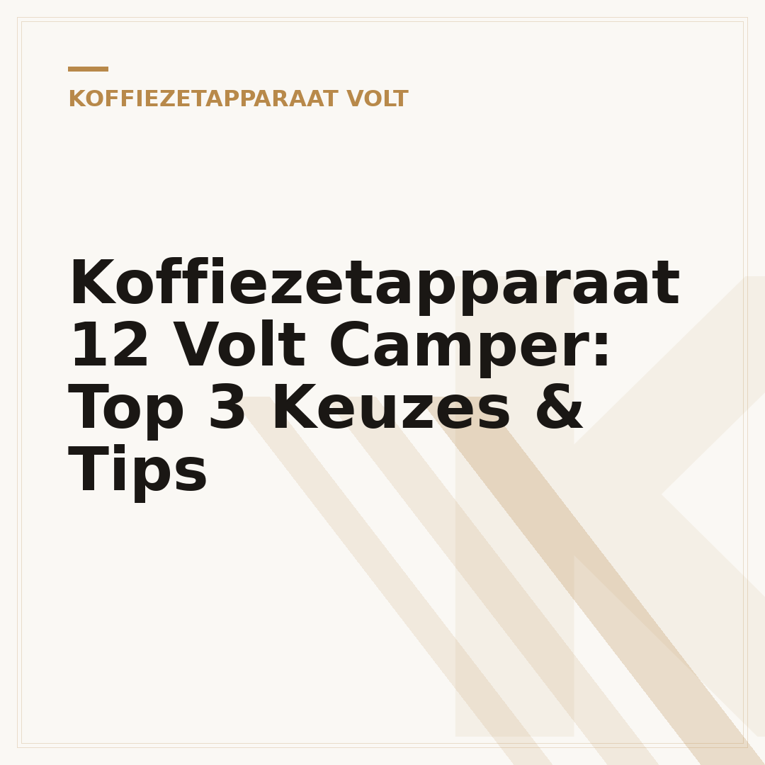 Koffiezetapparaat 12 Volt Camper: Top 3 Keuzes & Tips