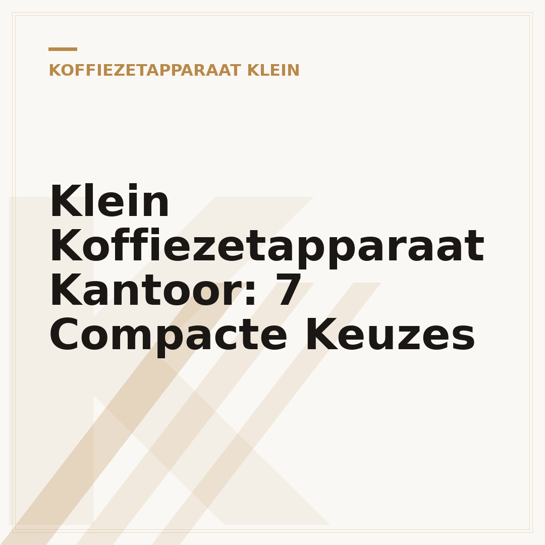 Klein Koffiezetapparaat Kantoor: 7 Compacte Keuzes