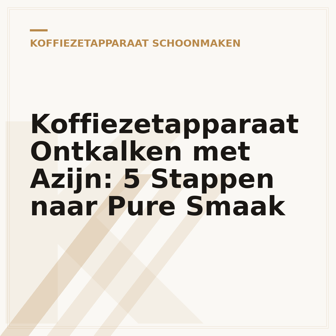 Koffiezetapparaat Ontkalken met Azijn: 5 Stappen naar Pure Smaak