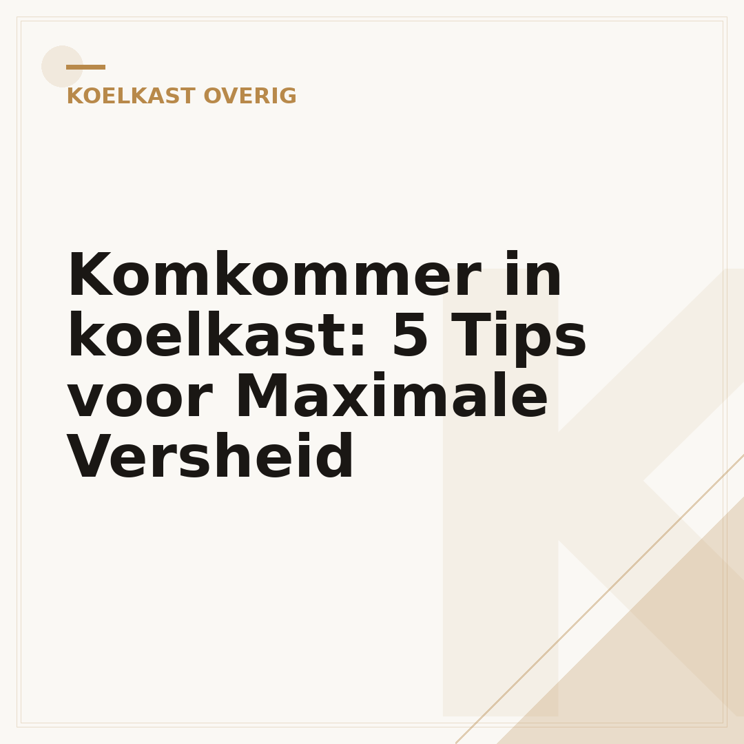 Komkommer in koelkast: 5 Tips voor Maximale Versheid