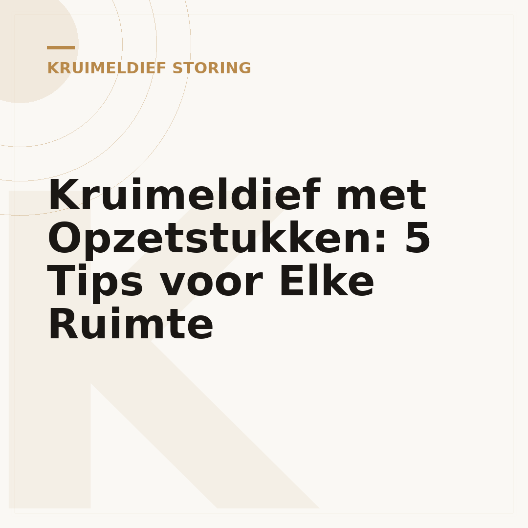 Kruimeldief met Opzetstukken: 5 Tips voor Elke Ruimte