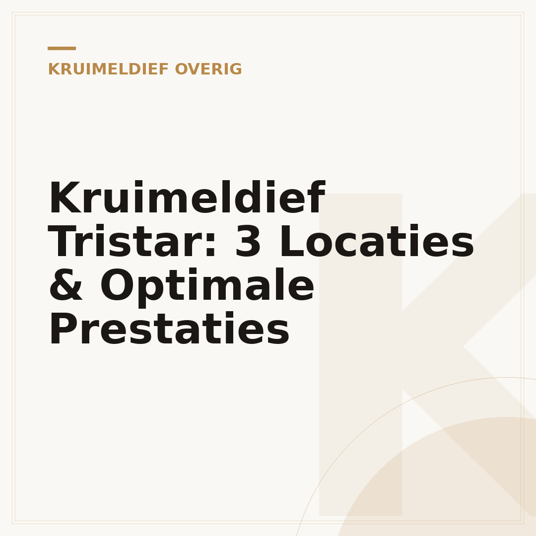 Kruimeldief Tristar: 3 Locaties & Optimale Prestaties