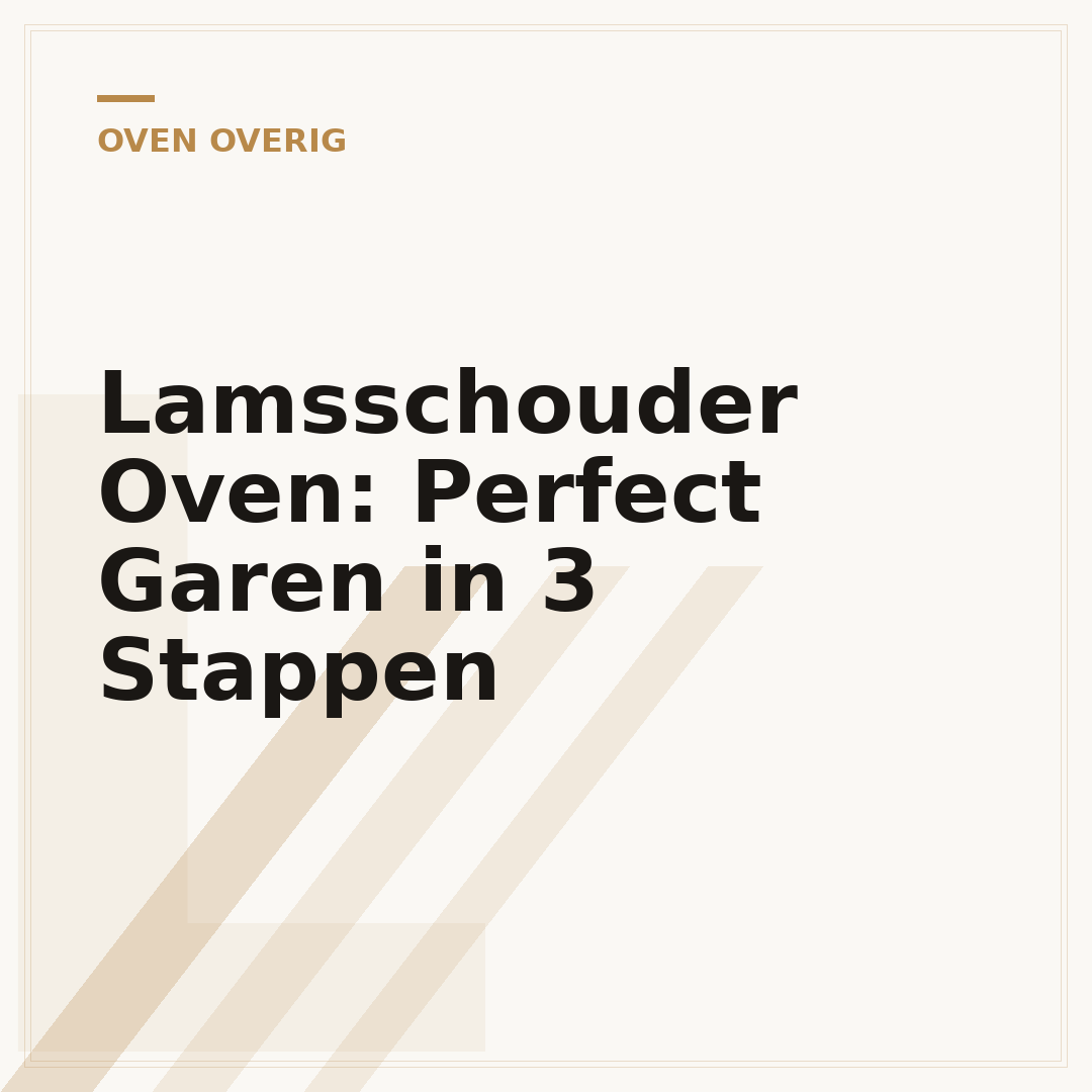 Lamsschouder Oven: Perfect Garen in 3 Stappen