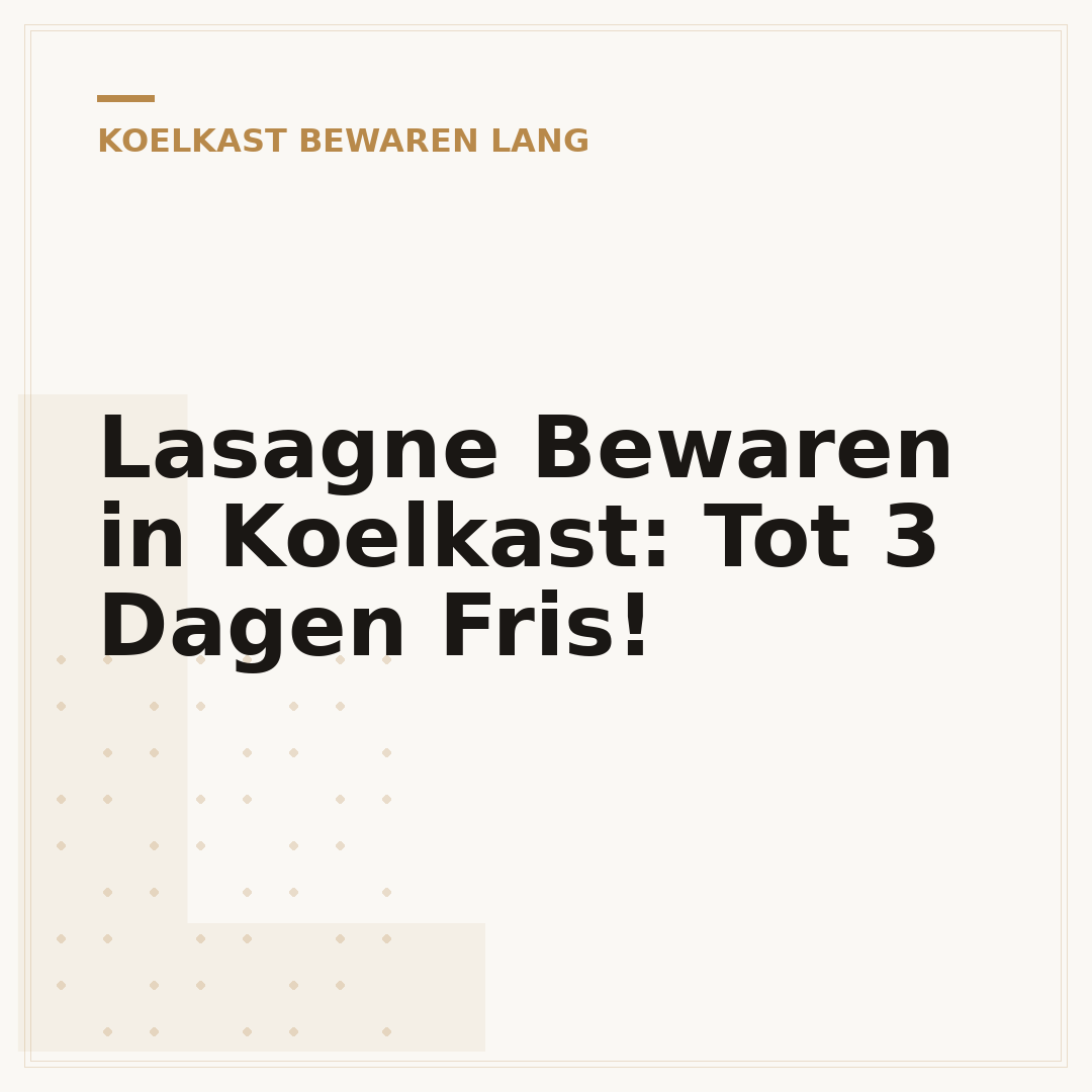 Lasagne Bewaren in Koelkast: Tot 3 Dagen Fris!