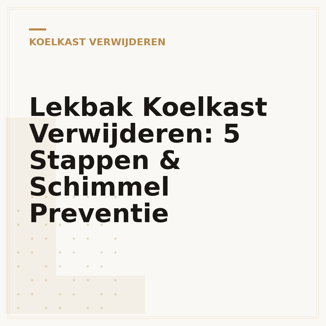 Lekbak Koelkast Verwijderen: 5 Stappen & Schimmel Preventie