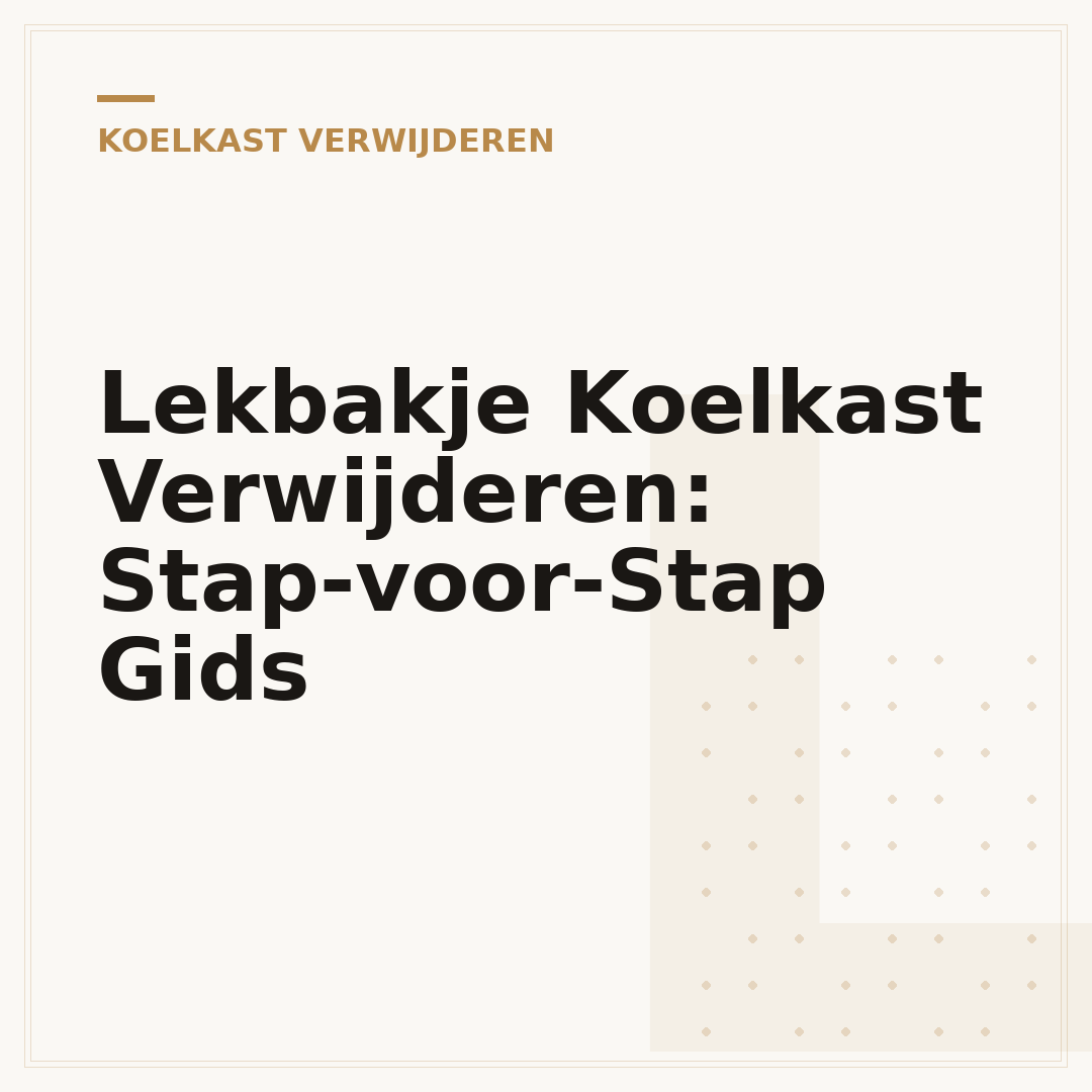 Lekbakje Koelkast Verwijderen: Stap-voor-Stap Gids