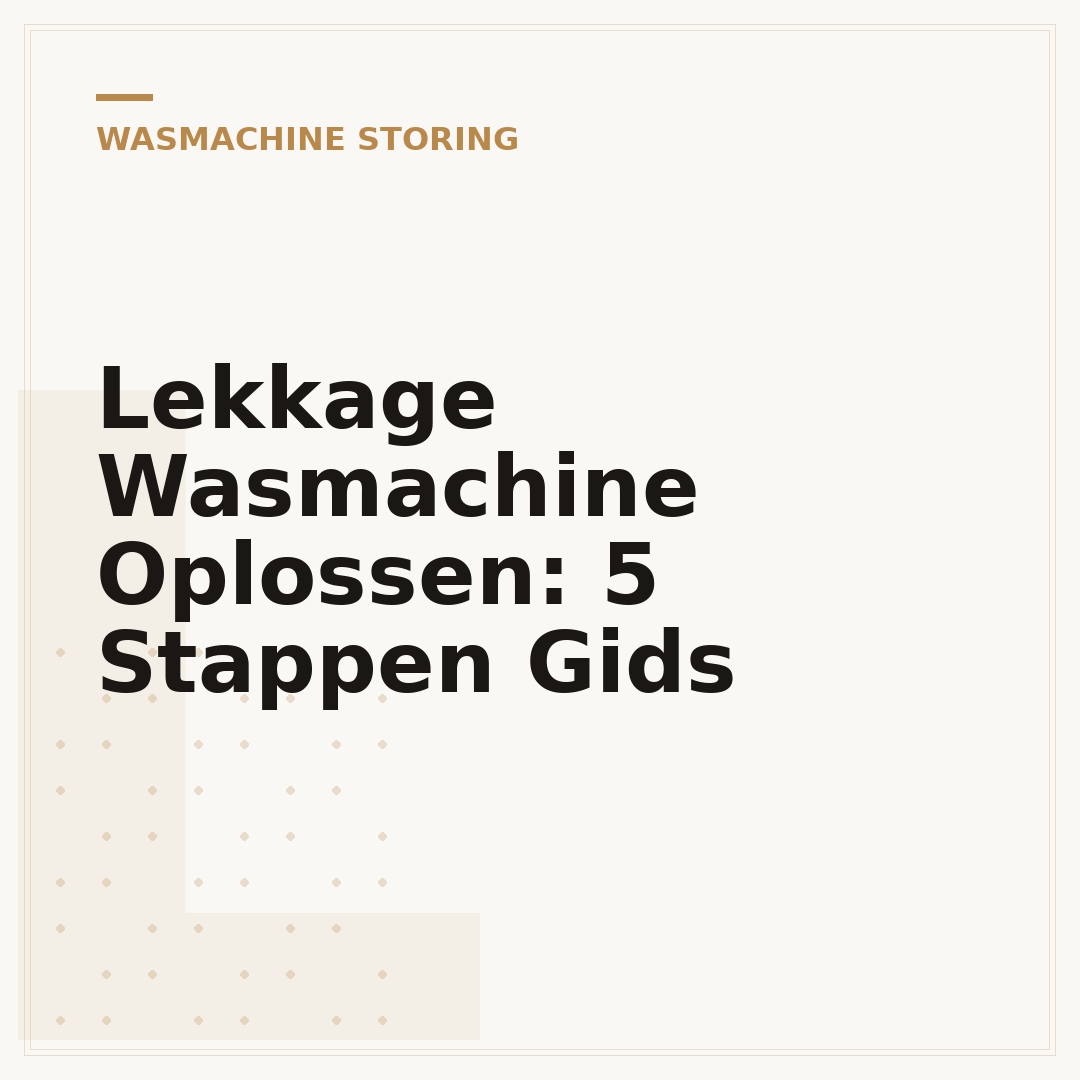 Lekkage Wasmachine Oplossen: 5 Stappen Gids