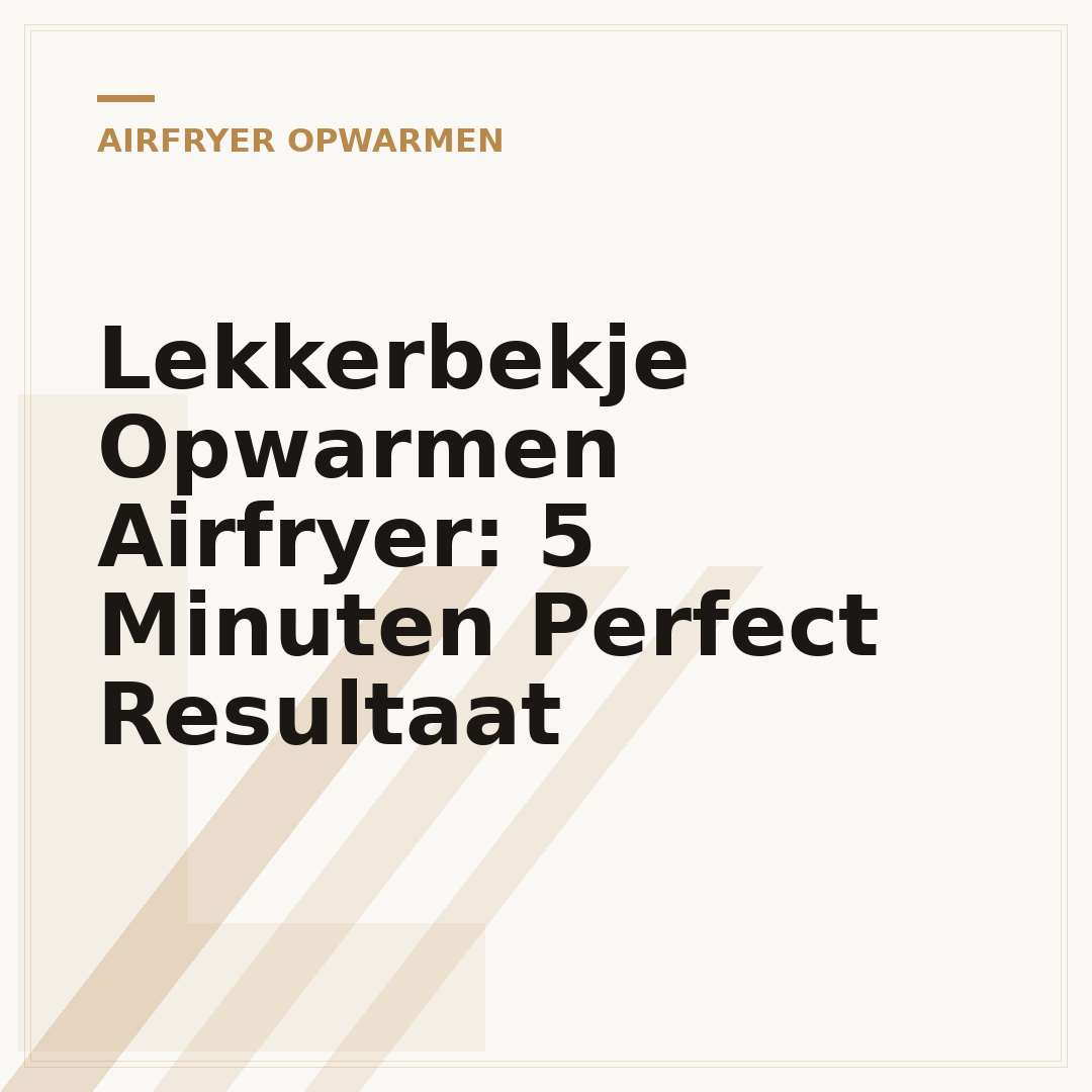 Lekkerbekje Opwarmen Airfryer: 5 Minuten Perfect Resultaat