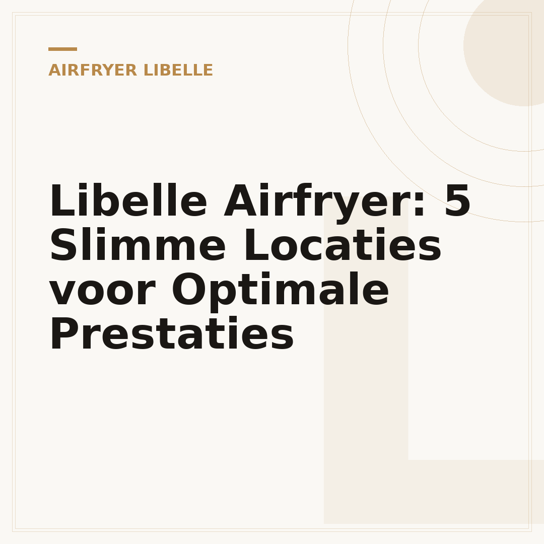 Libelle Airfryer: 5 Slimme Locaties voor Optimale Prestaties