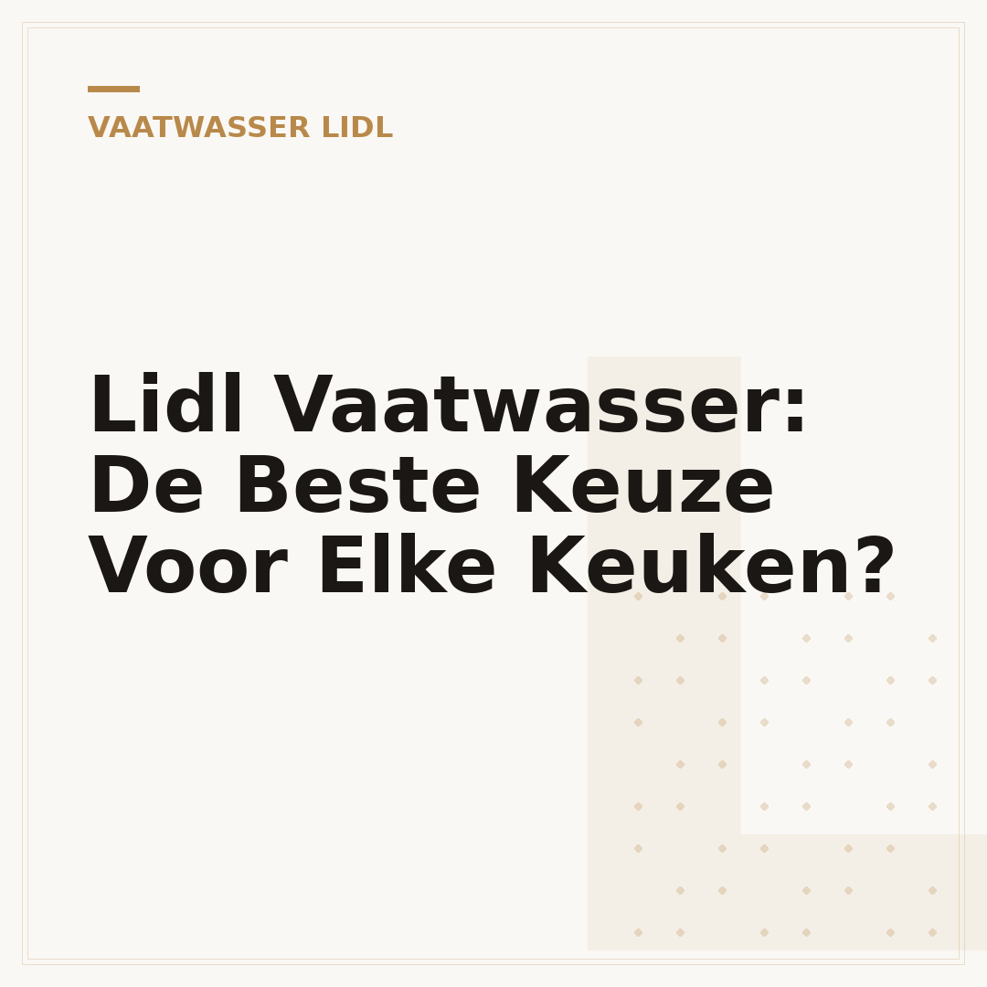 Lidl Vaatwasser: De Beste Keuze Voor Elke Keuken?