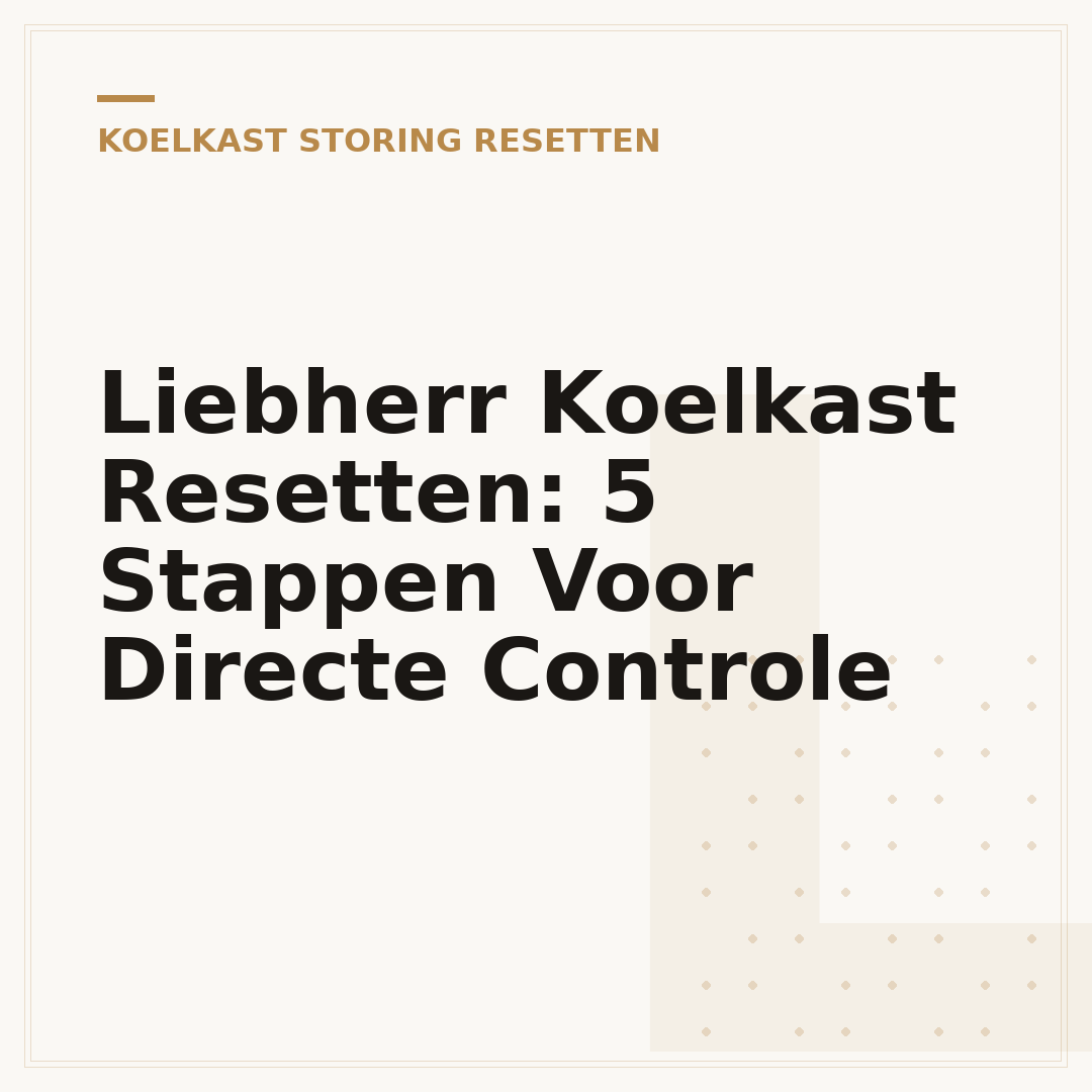 Liebherr Koelkast Resetten: 5 Stappen Voor Directe Controle