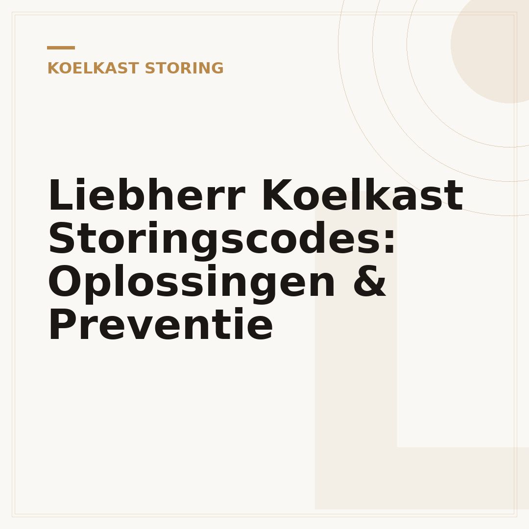 Liebherr Koelkast Storingscodes: Oplossingen & Preventie