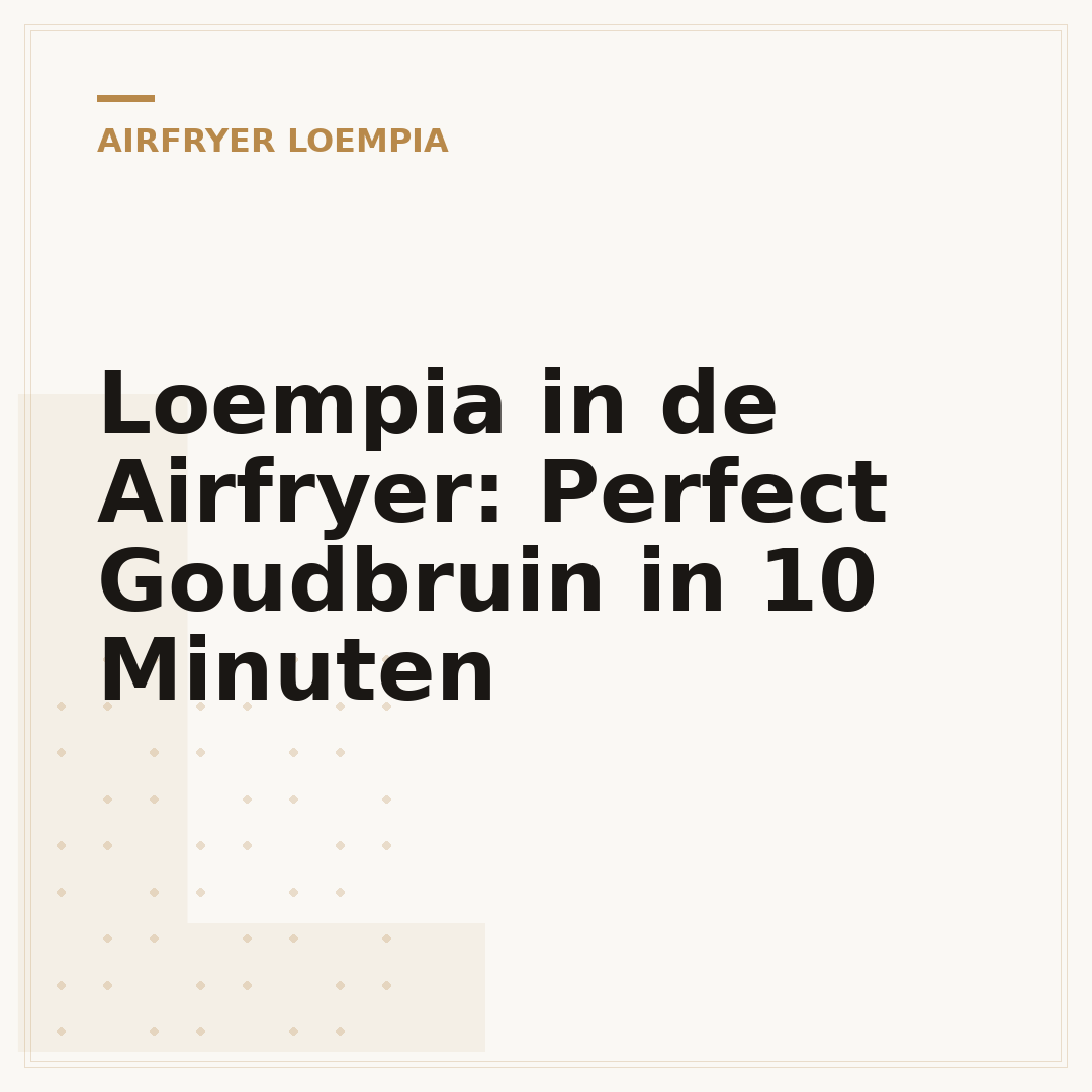 Loempia in de Airfryer: Perfect Goudbruin in 10 Minuten