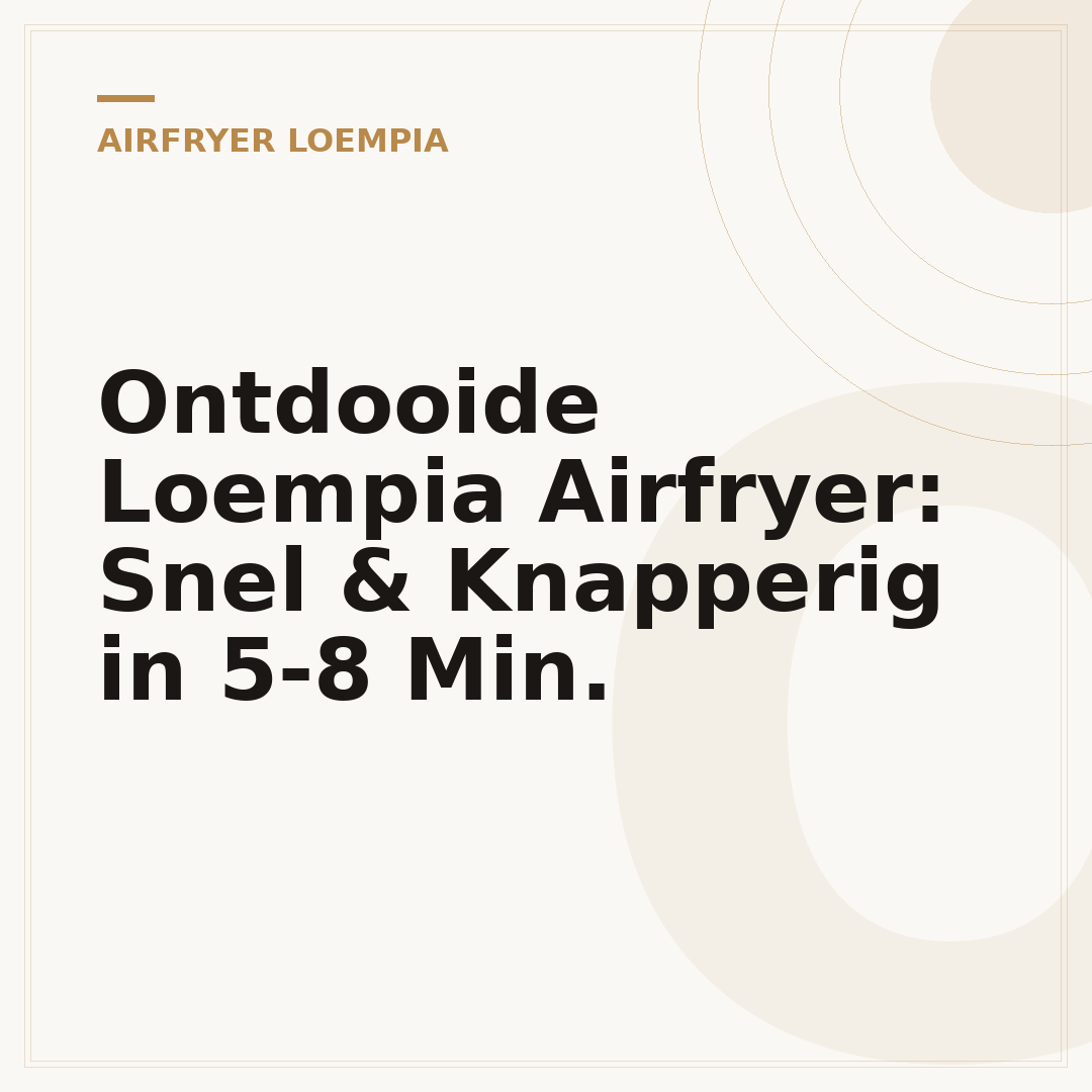 Ontdooide Loempia Airfryer: Snel & Knapperig in 5-8 Min.