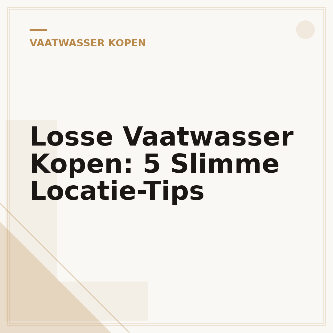 Losse Vaatwasser Kopen: 5 Slimme Locatie-Tips