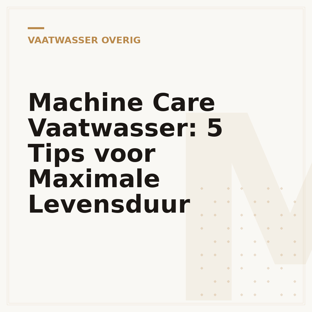 Machine Care Vaatwasser: 5 Tips voor Maximale Levensduur