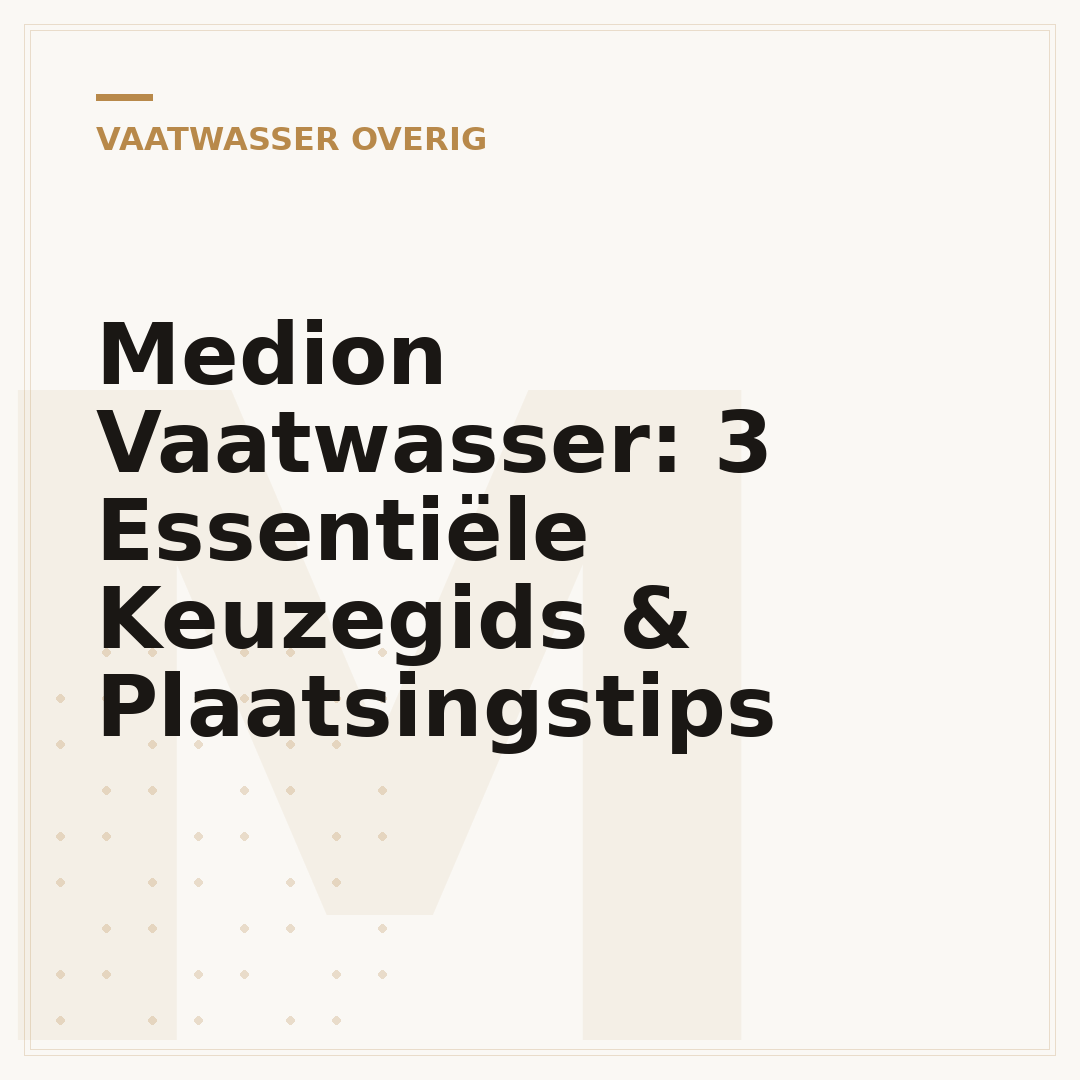 Medion Vaatwasser: 3 Essentiële Keuzegids & Plaatsingstips