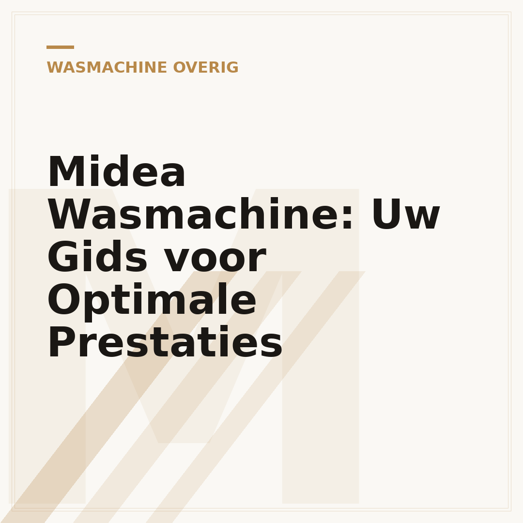 Midea Wasmachine: Uw Gids voor Optimale Prestaties