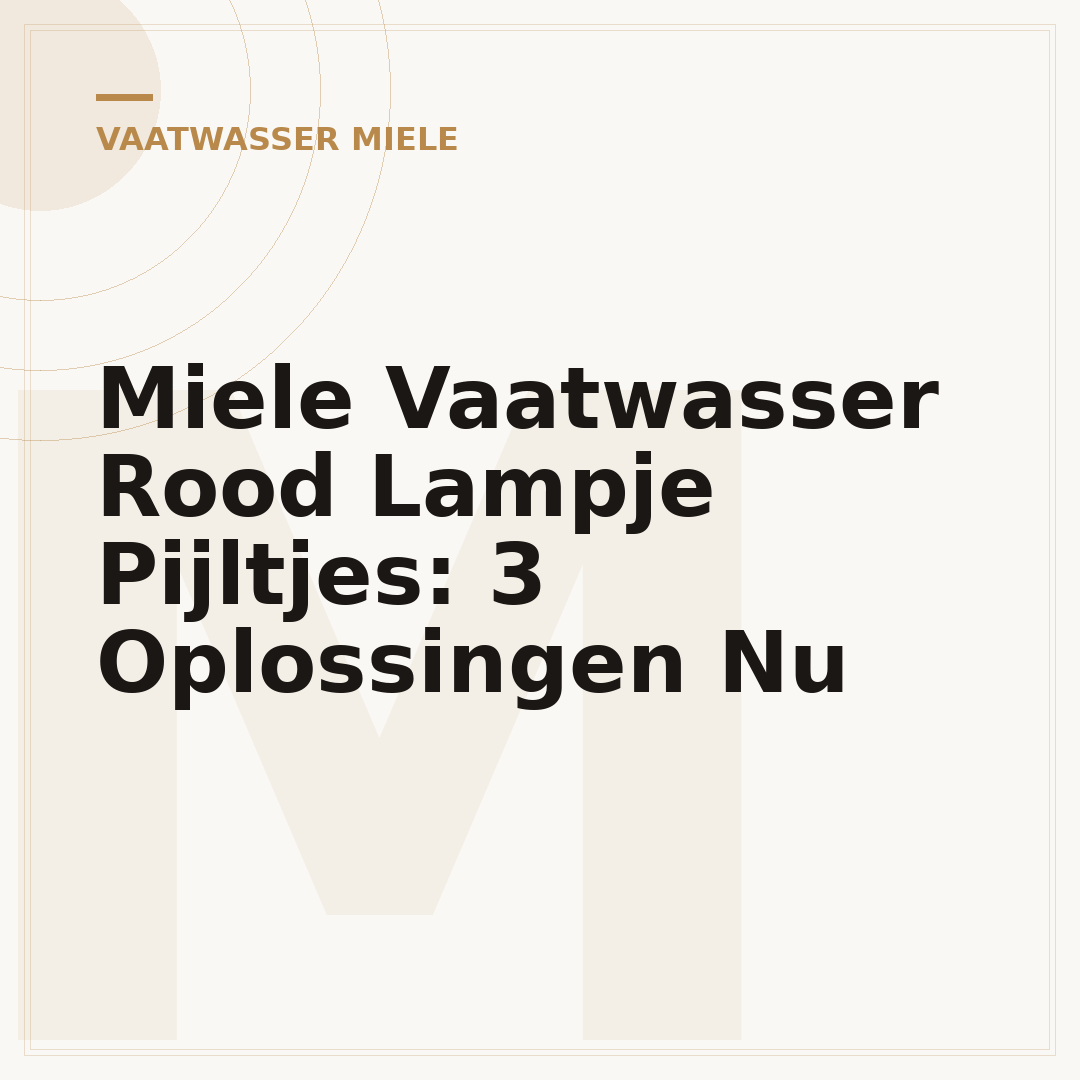 Miele Vaatwasser Rood Lampje Pijltjes: 3 Oplossingen Nu