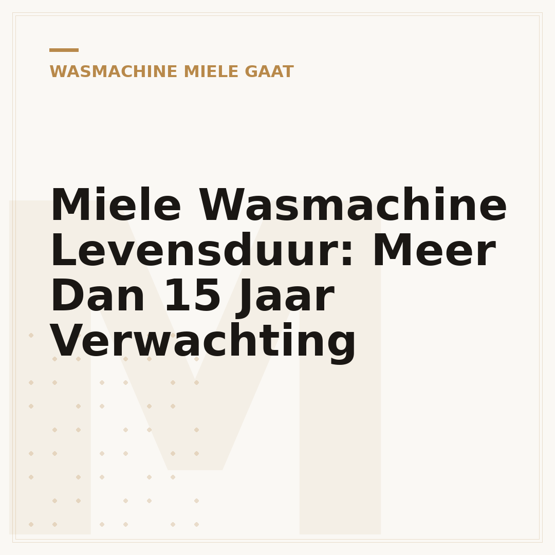 Miele Wasmachine Levensduur: Meer Dan 15 Jaar Verwachting
