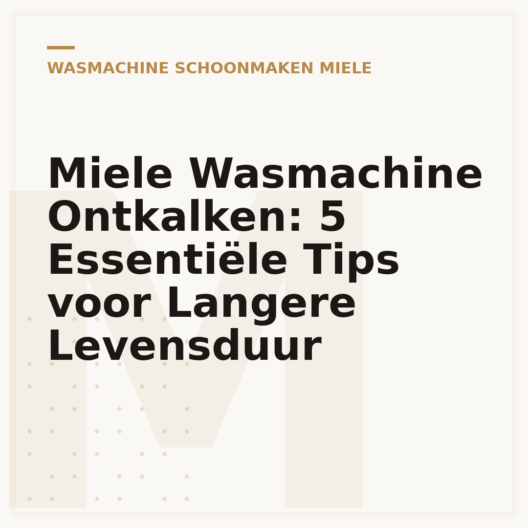 Miele Wasmachine Ontkalken: 5 Essentiële Tips voor Langere Levensduur