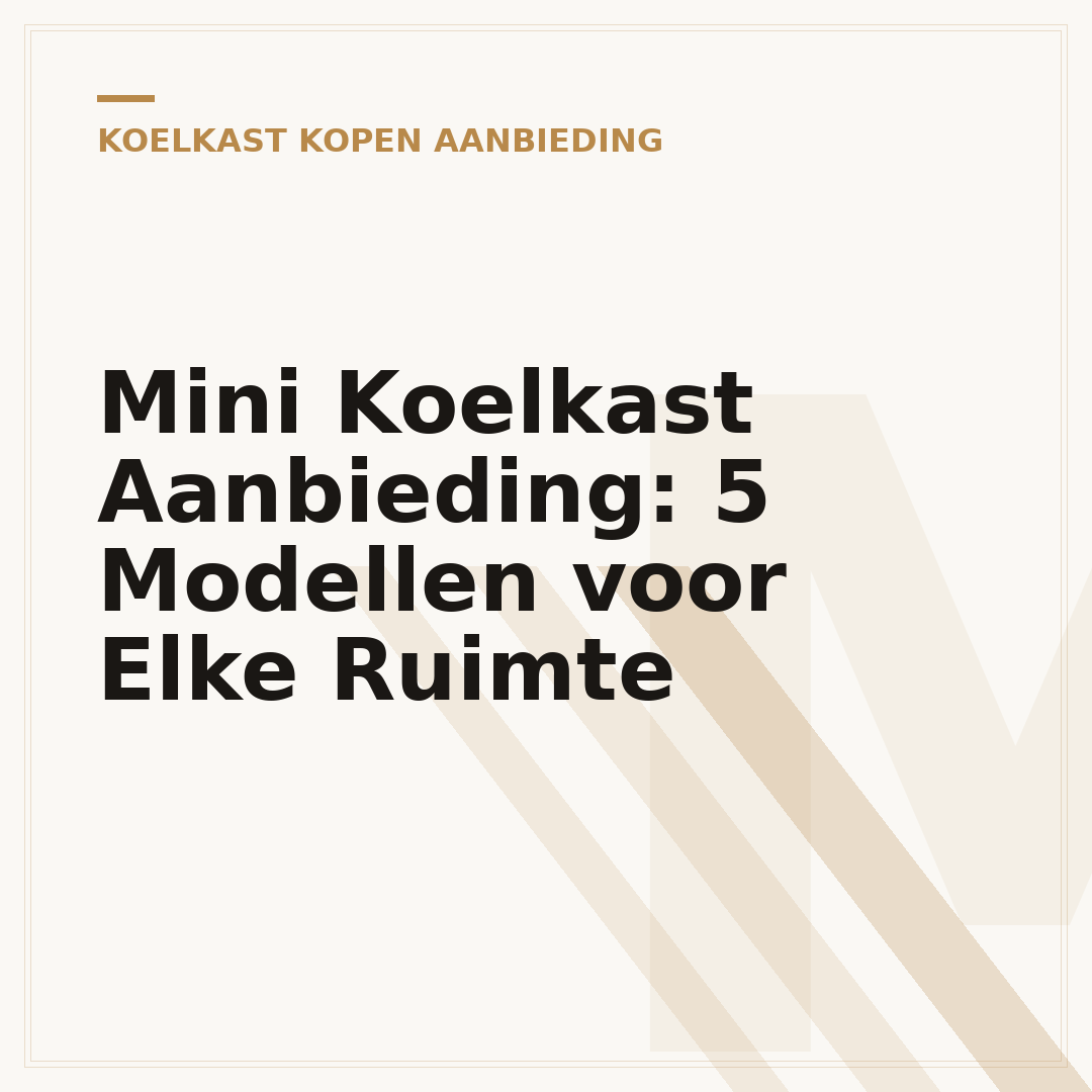 Mini Koelkast Aanbieding: 5 Modellen voor Elke Ruimte