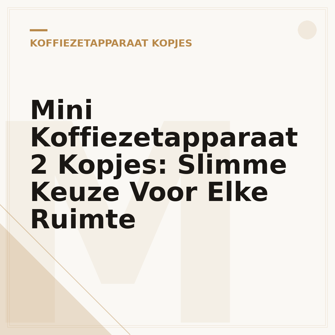 Mini Koffiezetapparaat 2 Kopjes: Slimme Keuze Voor Elke Ruimte