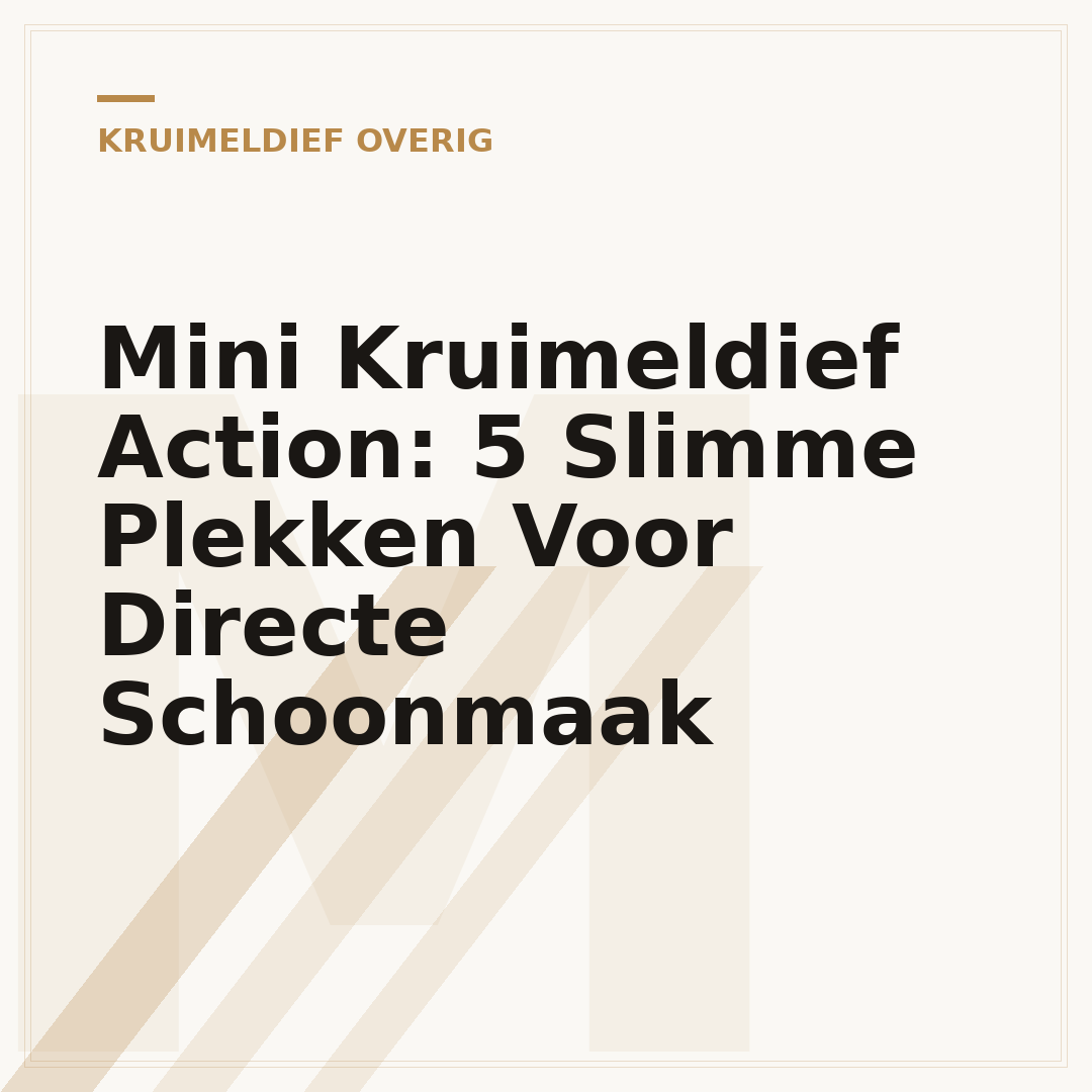 Mini Kruimeldief Action: 5 Slimme Plekken Voor Directe Schoonmaak