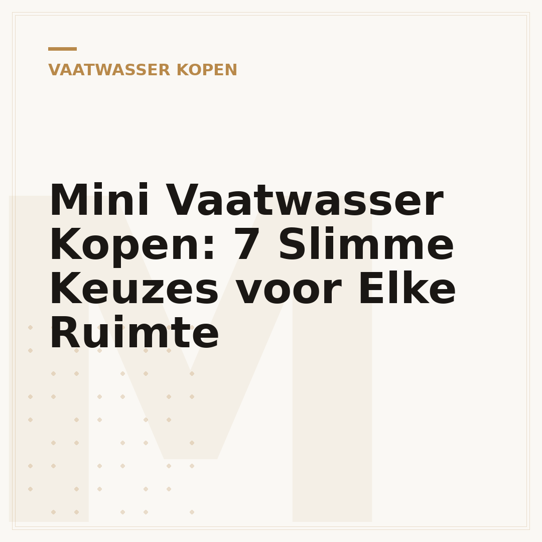 Mini Vaatwasser Kopen: 7 Slimme Keuzes voor Elke Ruimte