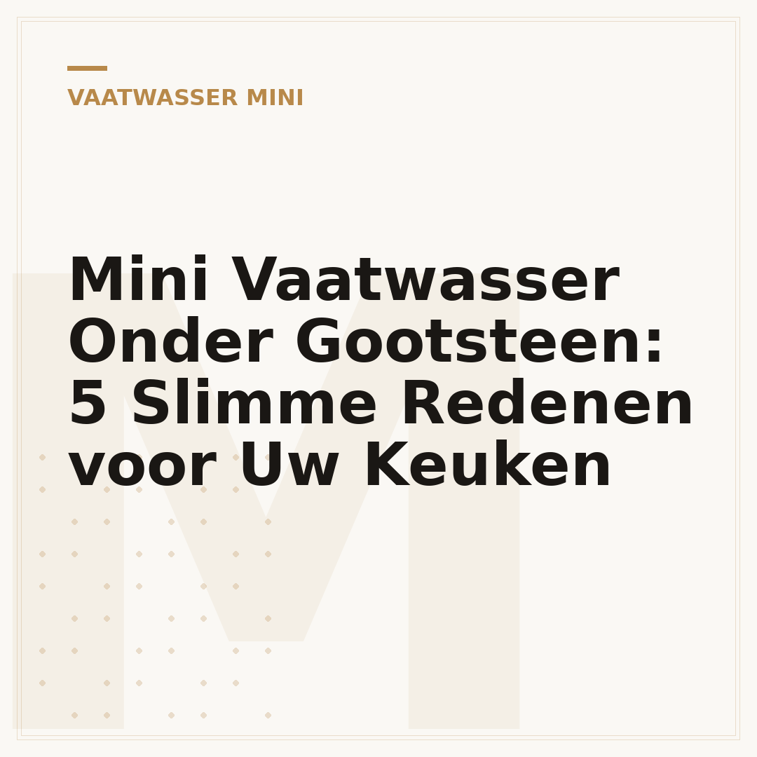 Mini Vaatwasser Onder Gootsteen: 5 Slimme Redenen voor Uw Keuken
