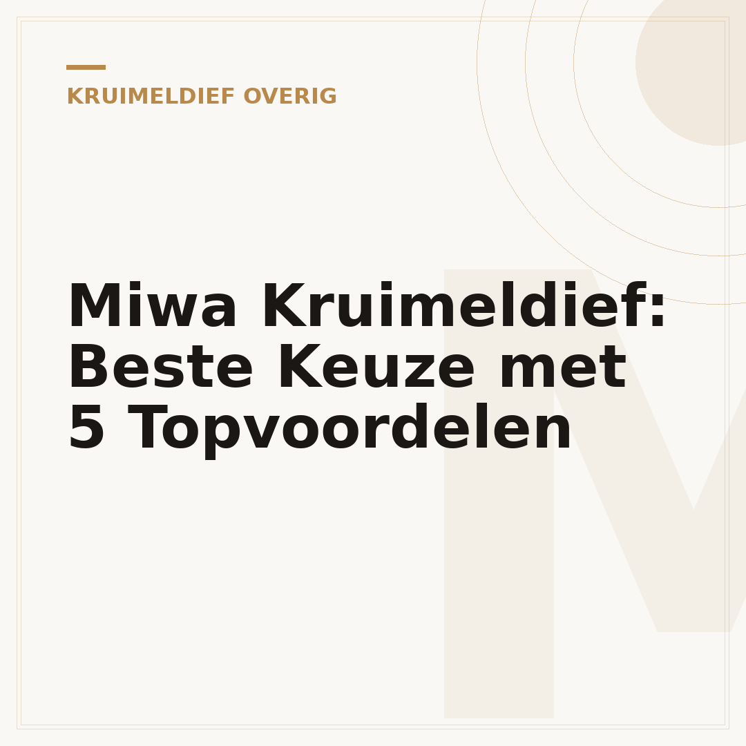Miwa Kruimeldief: Beste Keuze met 5 Topvoordelen