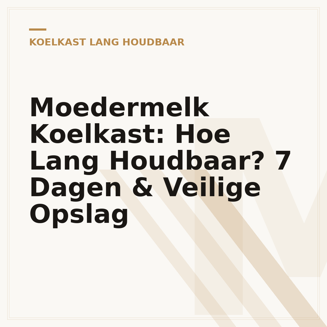 Moedermelk Koelkast: Hoe Lang Houdbaar? 7 Dagen & Veilige Opslag