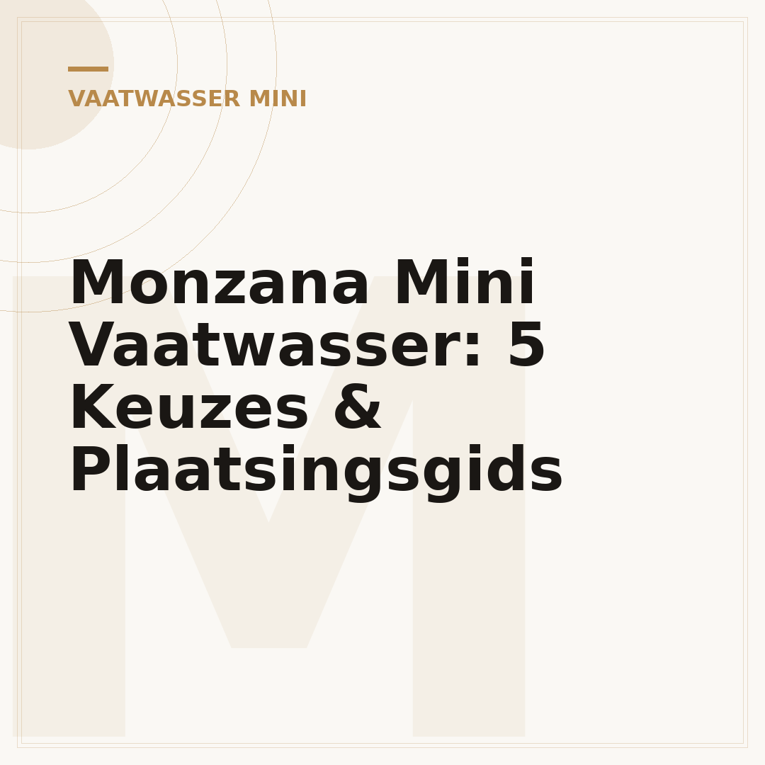 Monzana Mini Vaatwasser: 5 Keuzes & Plaatsingsgids