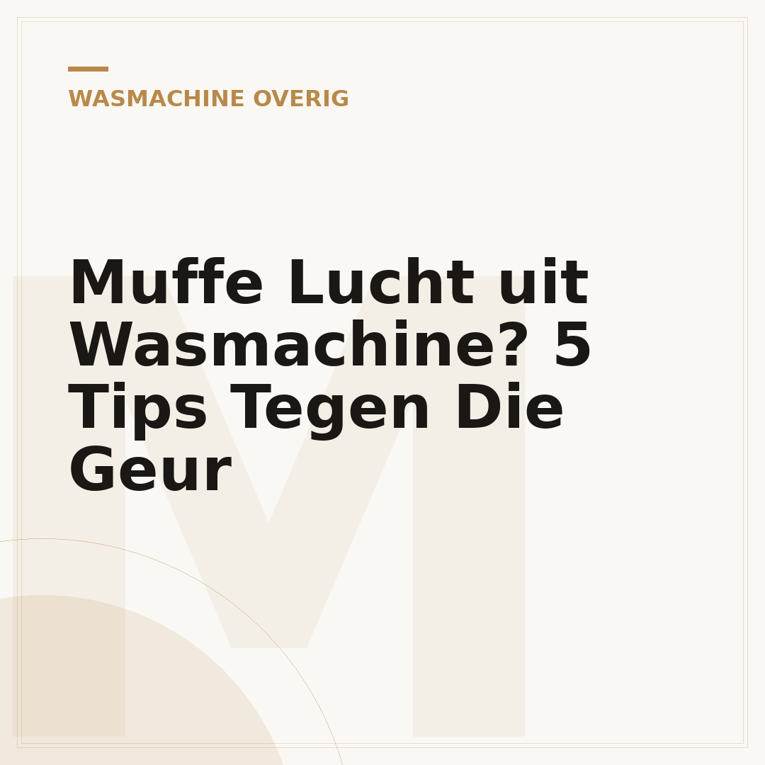 Muffe Lucht uit Wasmachine? 5 Tips Tegen Die Geur