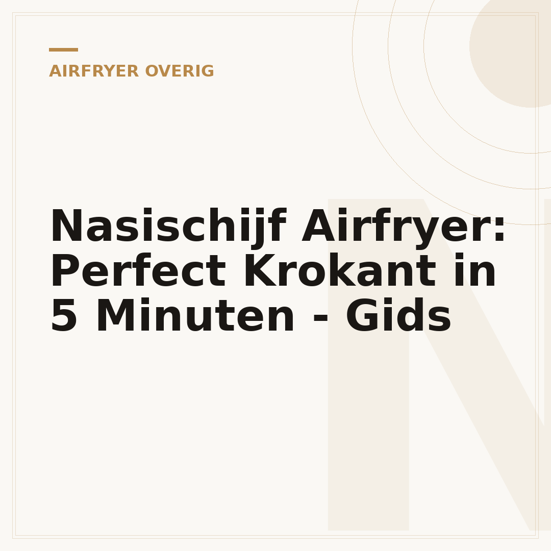 Nasischijf Airfryer: Perfect Krokant in 5 Minuten - Gids