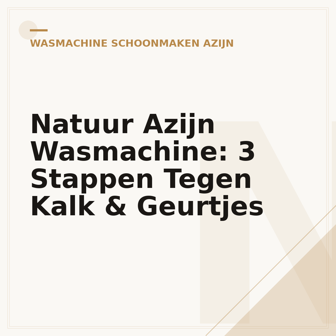 Natuur Azijn Wasmachine: 3 Stappen Tegen Kalk & Geurtjes