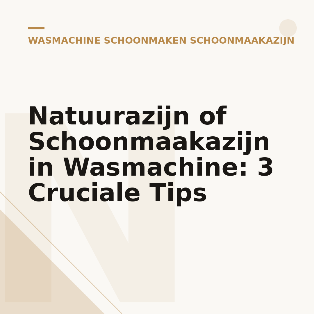 Natuurazijn of Schoonmaakazijn in Wasmachine: 3 Cruciale Tips