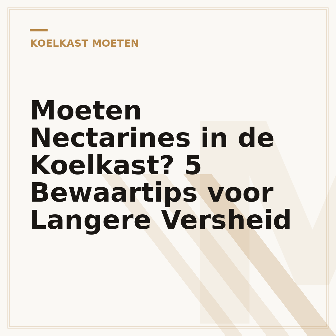Moeten Nectarines in de Koelkast? 5 Bewaartips voor Langere Versheid
