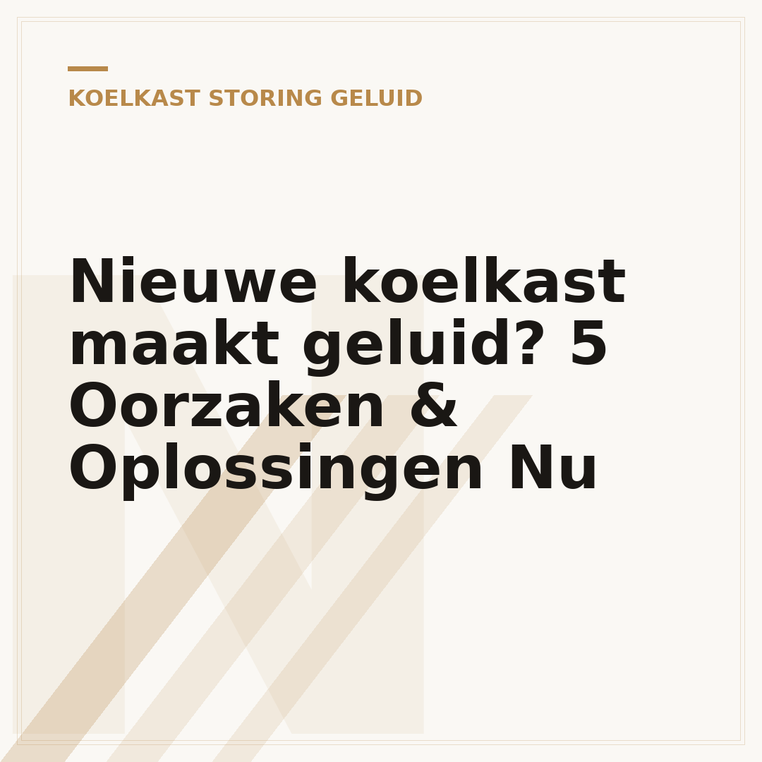 Nieuwe koelkast maakt geluid? 5 Oorzaken & Oplossingen Nu