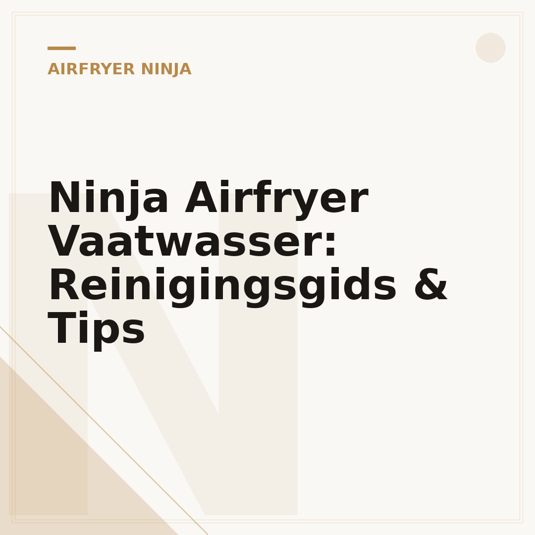 Ninja Airfryer Vaatwasser: Reinigingsgids & Tips