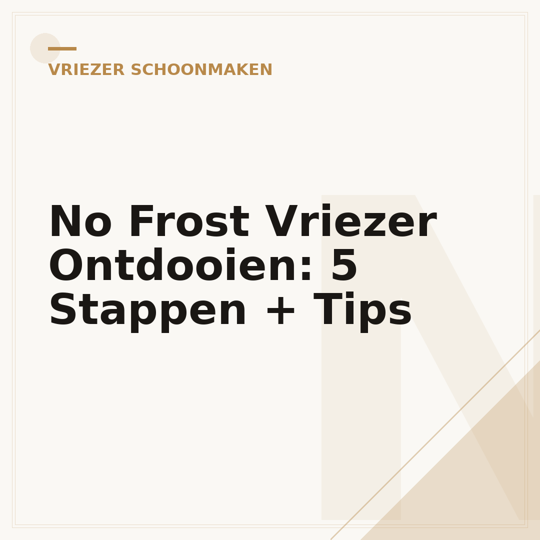 No Frost Vriezer Ontdooien: 5 Stappen + Tips