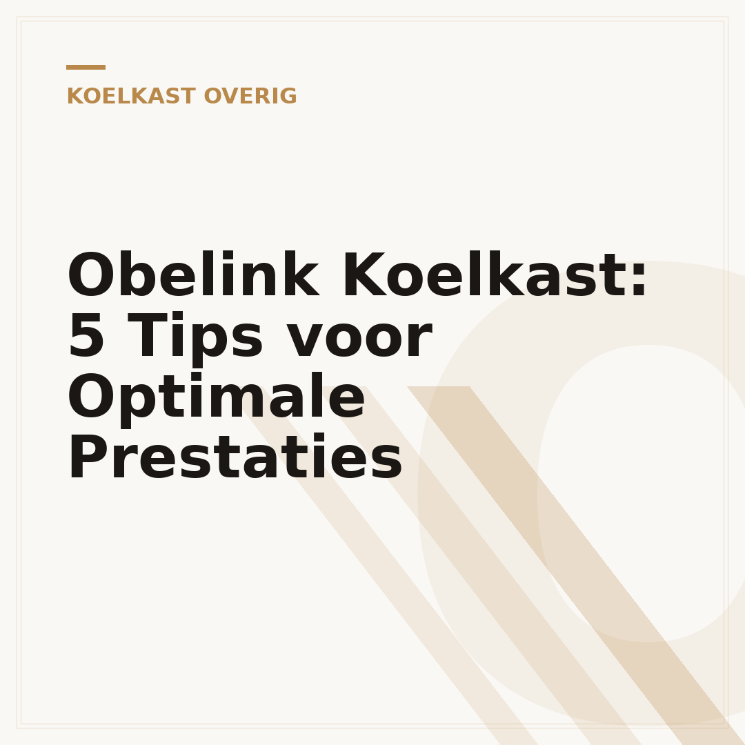 Obelink Koelkast: 5 Tips voor Optimale Prestaties