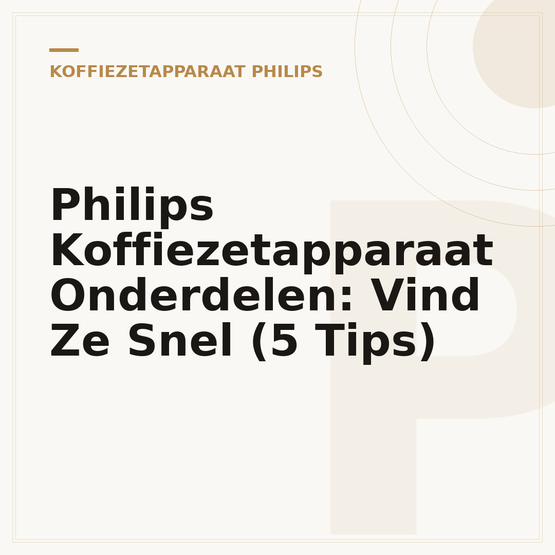 Philips Koffiezetapparaat Onderdelen: Vind Ze Snel (5 Tips)