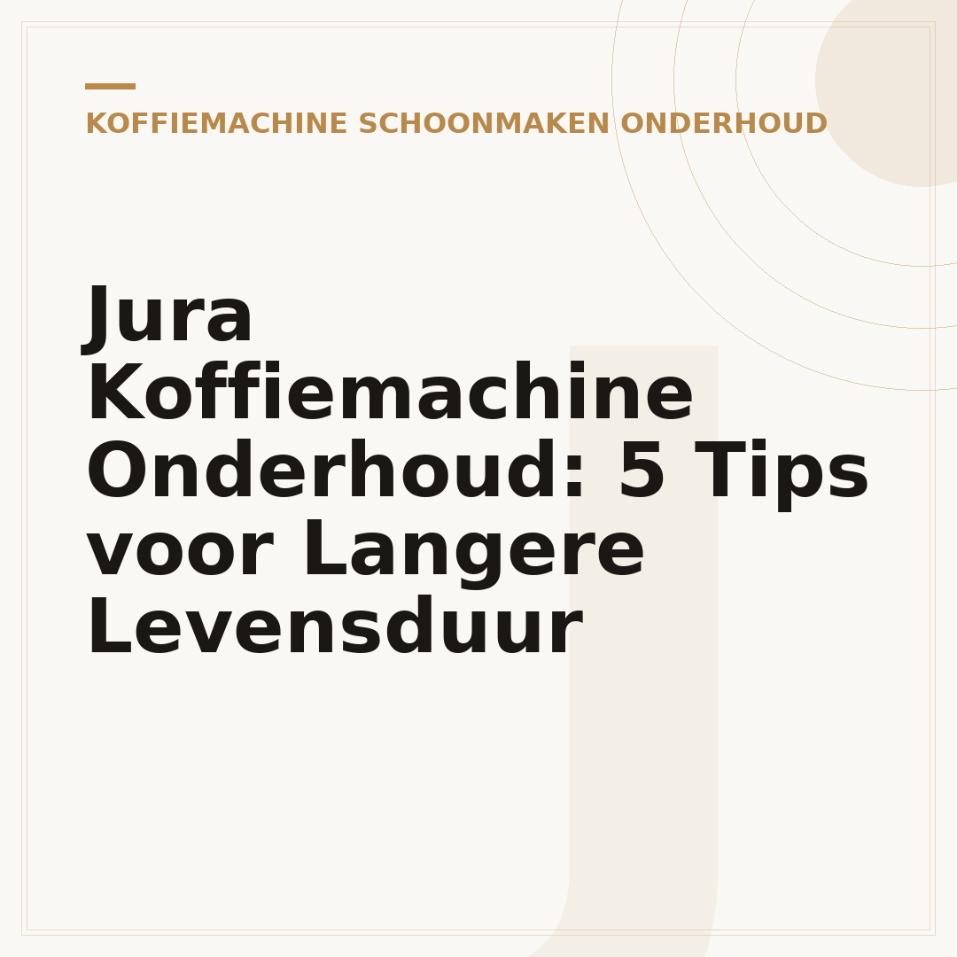 Jura Koffiemachine Onderhoud: 5 Tips voor Langere Levensduur