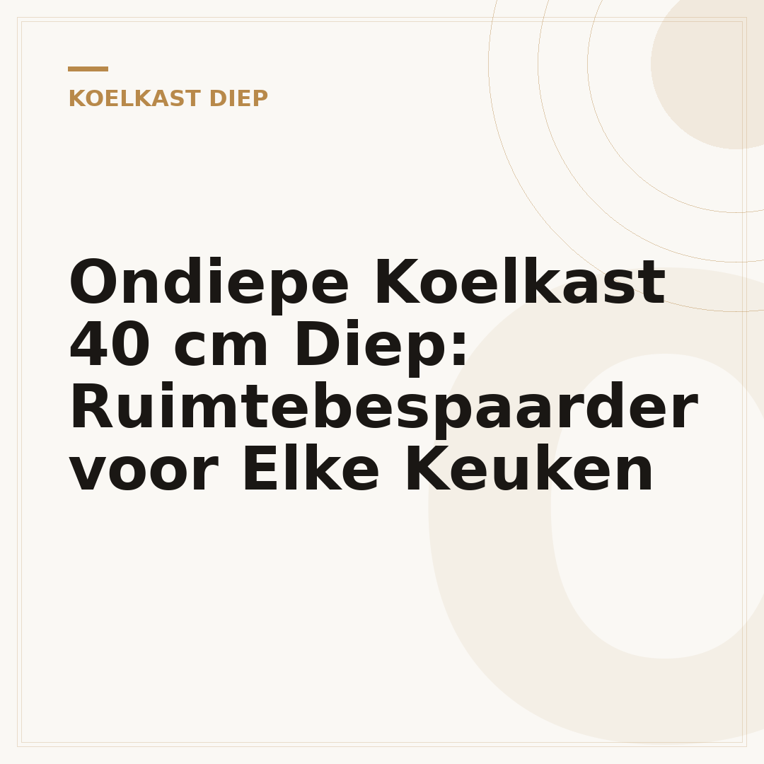 Ondiepe Koelkast 40 cm Diep: Ruimtebespaarder voor Elke Keuken