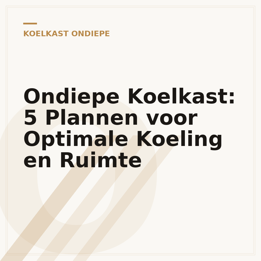 Ondiepe Koelkast: 5 Plannen voor Optimale Koeling en Ruimte