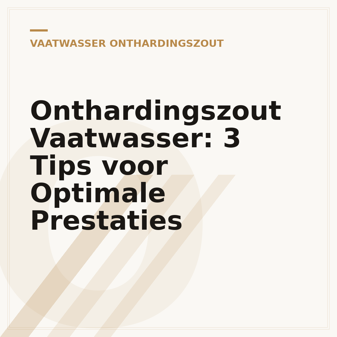 Onthardingszout Vaatwasser: 3 Tips voor Optimale Prestaties
