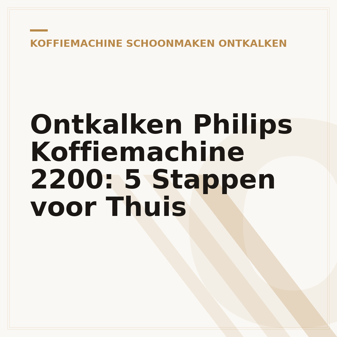 Ontkalken Philips Koffiemachine 2200: 5 Stappen voor Thuis